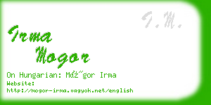 irma mogor business card